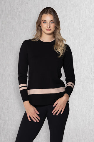 Womens-sweater-with-stripe