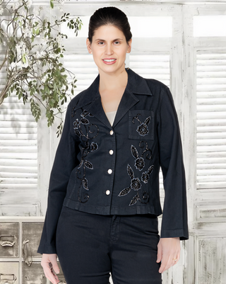 Black Petal Perfection Jacket