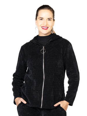 Zipper Jacket With Hood