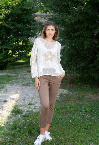 Daisy Crochet Knit Top