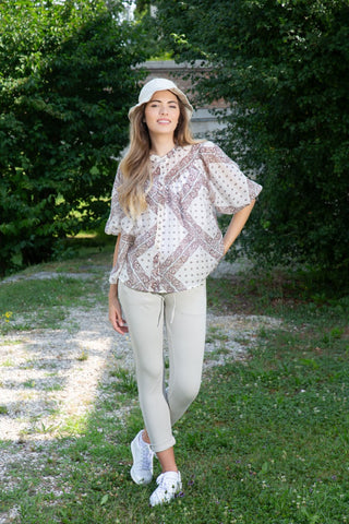 Relaxed Cotton Ankle Pants