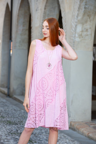 Lace Embroidered Swing Dress