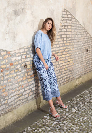 Relaxed Linen Short Sleeve Top