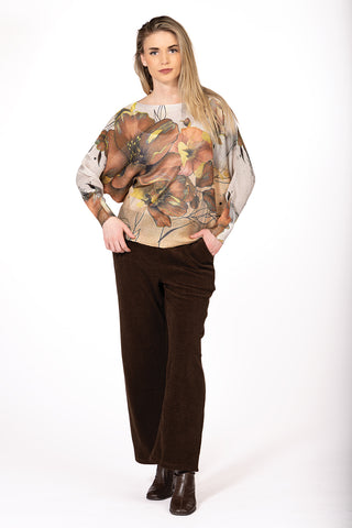 FLOWER PRINT FLAIR TOP