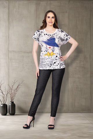 Fashion Hat Graphic Print Tee