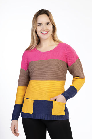 BLOCK PATTERN SWEATER